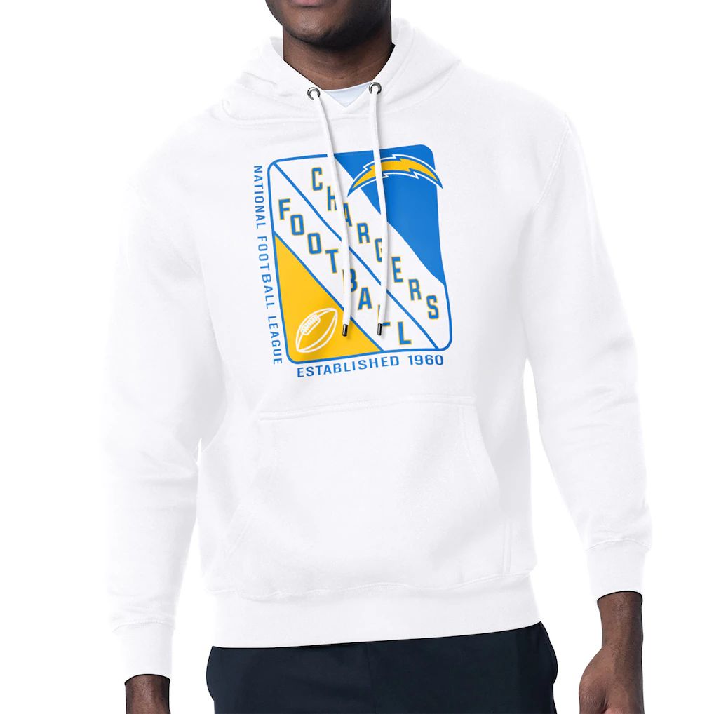 Men 2026 NFL Los Angeles Chargers White Hoodie hooded style 01->los angeles chargers->NFL Jersey